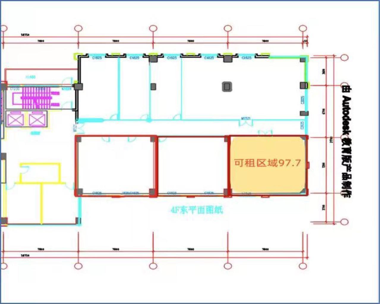 龙华绿地汇中心90平米写字楼出租