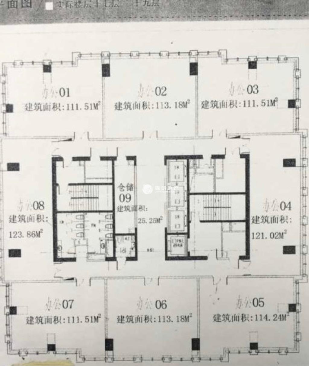 临平路骏丰国际财富广场85平米写字楼出租