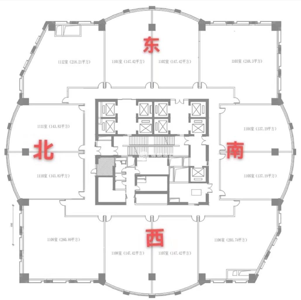 万体馆光启城247平米写字楼出租