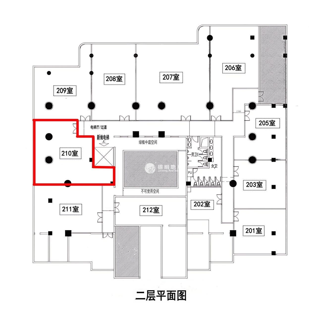 老西门永惠大厦135平米写字楼出租