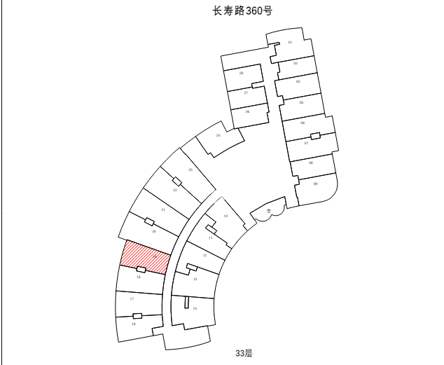 长寿路源达大厦58平米写字楼出租