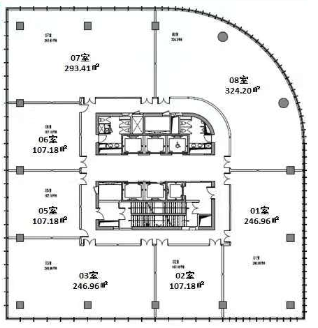 嘉定新城嘉定宝龙广场246平米写字楼出租