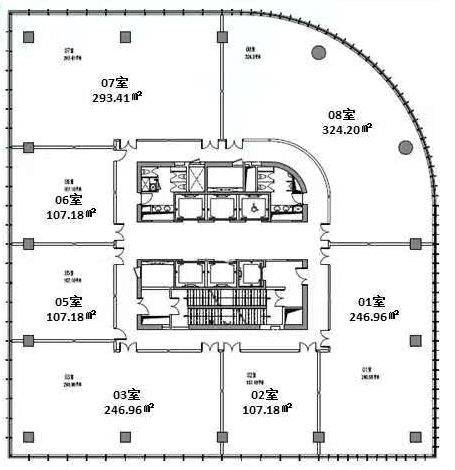 嘉定新城嘉定宝龙广场324平米写字楼出租