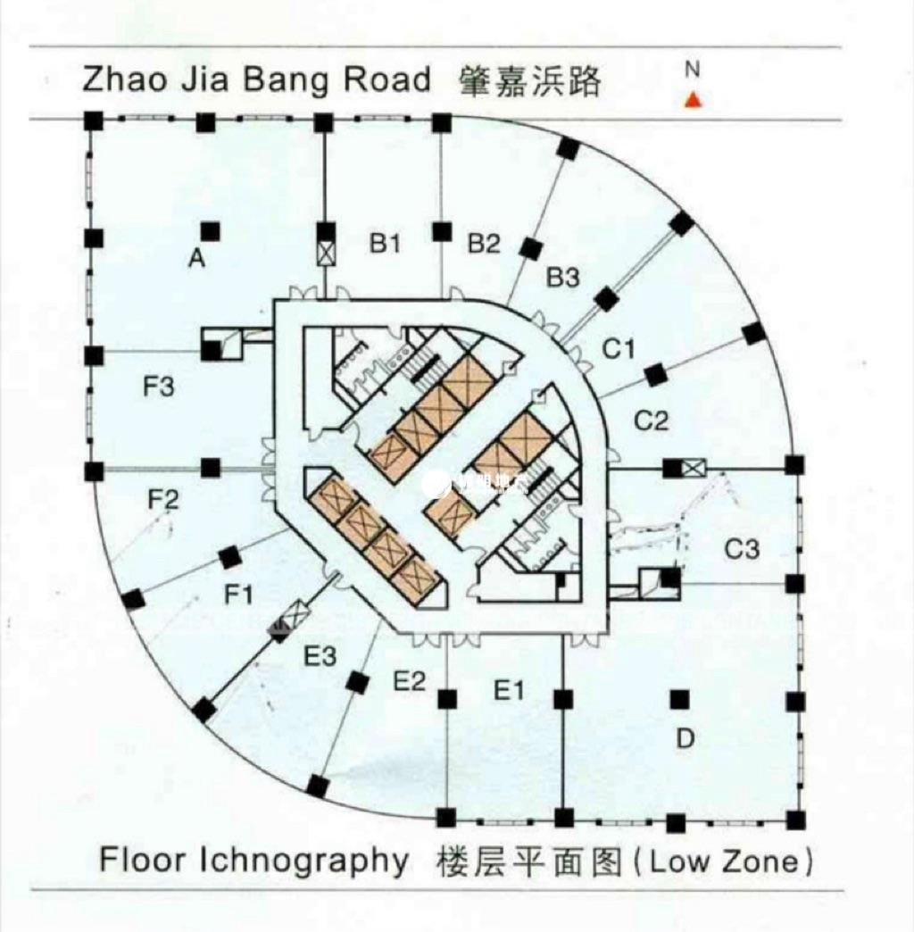 徐家汇均瑶国际广场128平米写字楼出租