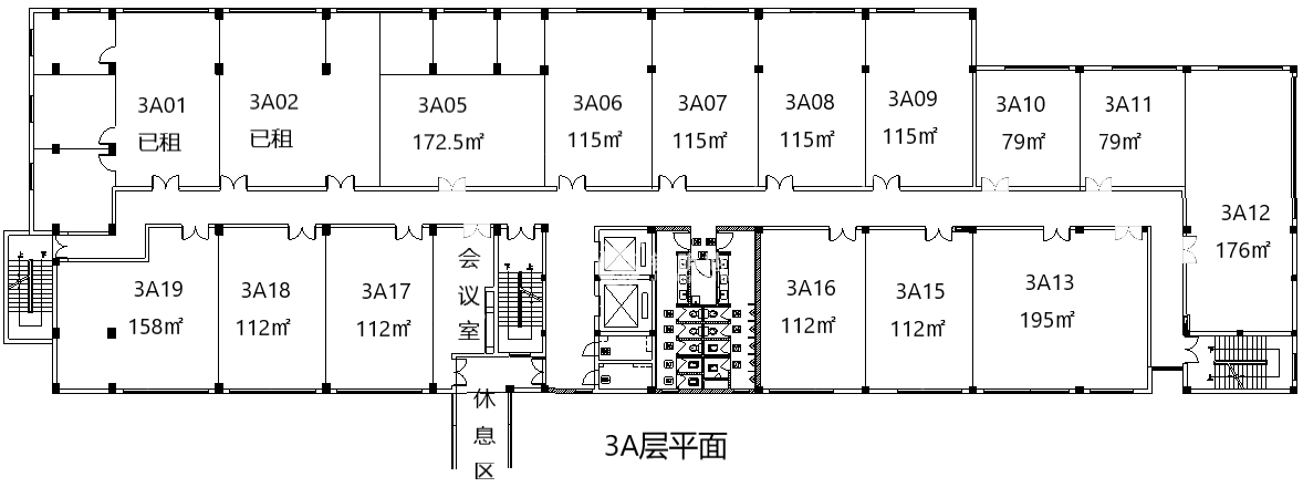 不夜城金岸610创意园176平米写字楼出租