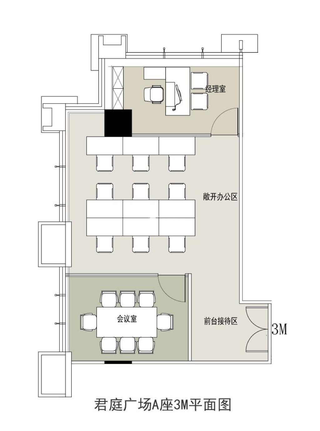 五角场君庭广场128平米写字楼出租