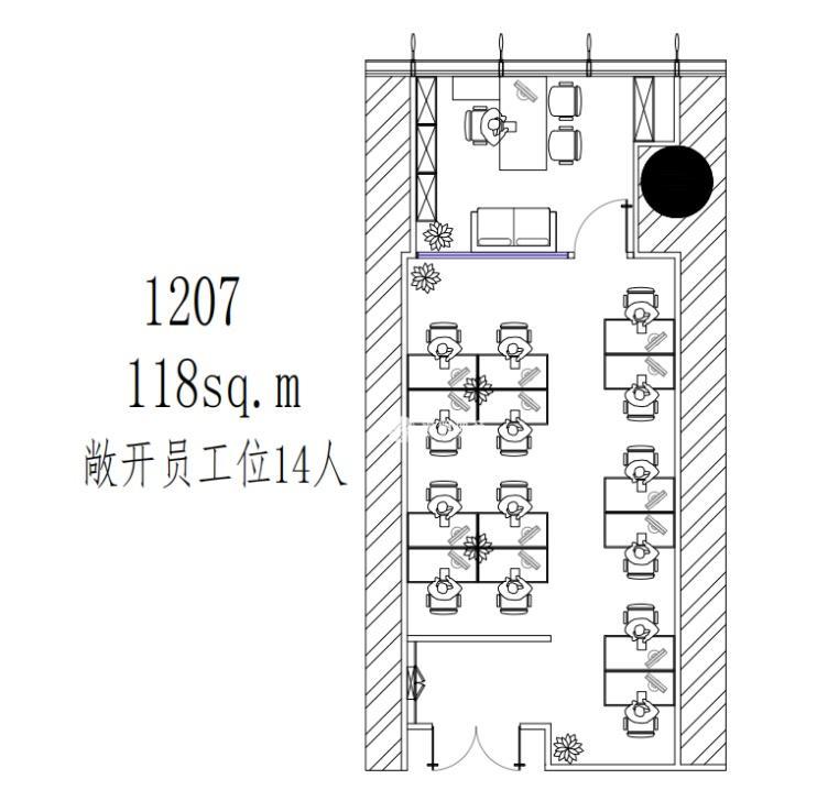 合生国际广场113平米写字楼出租