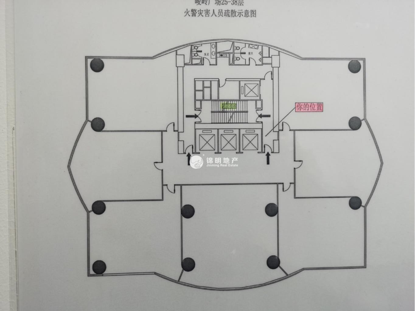 人民广场峻岭广场138平米写字楼出租