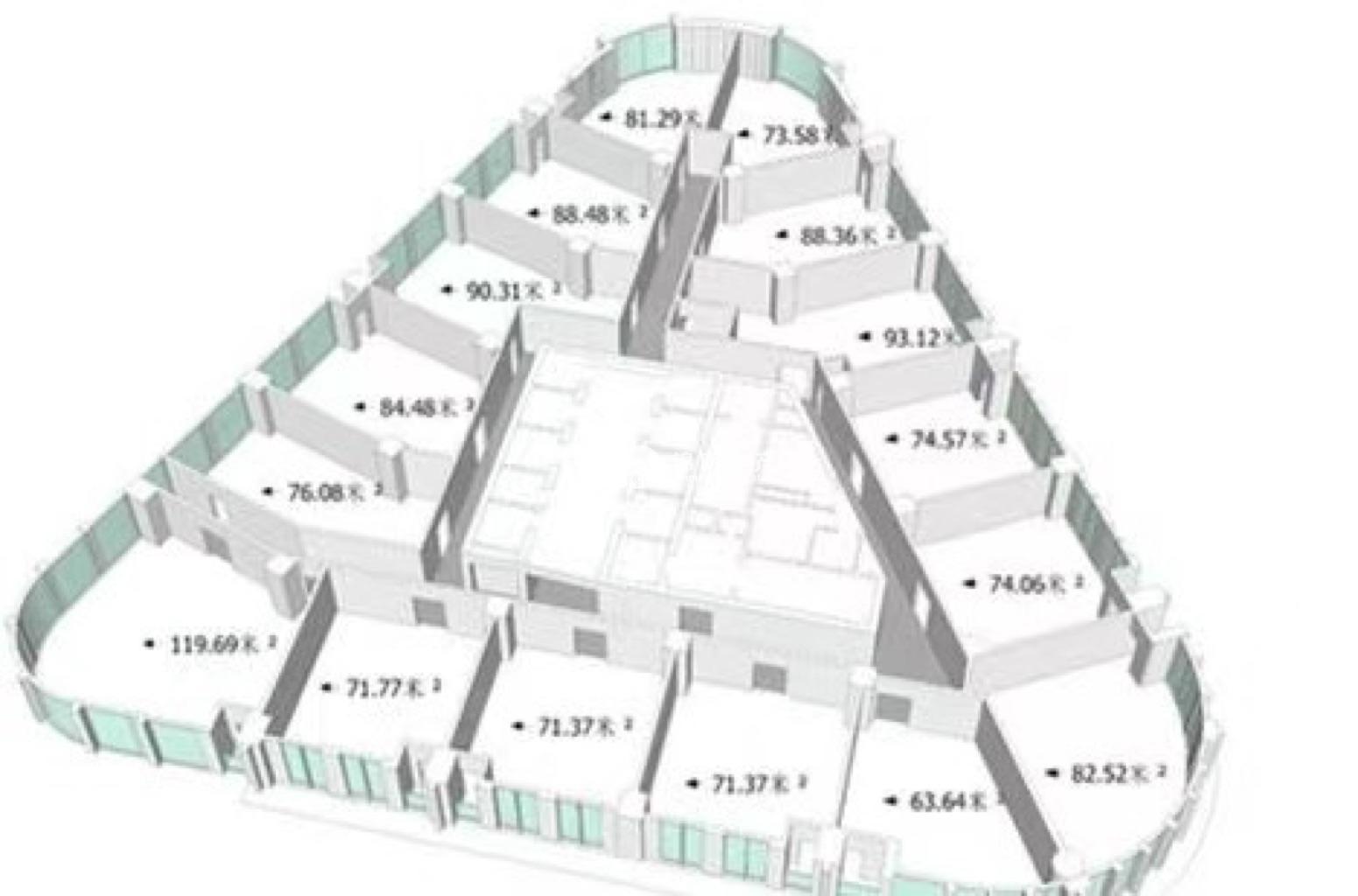 不夜城苏河1号210平米写字楼出租