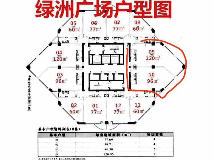 曹杨绿洲广场96平米写字楼出租