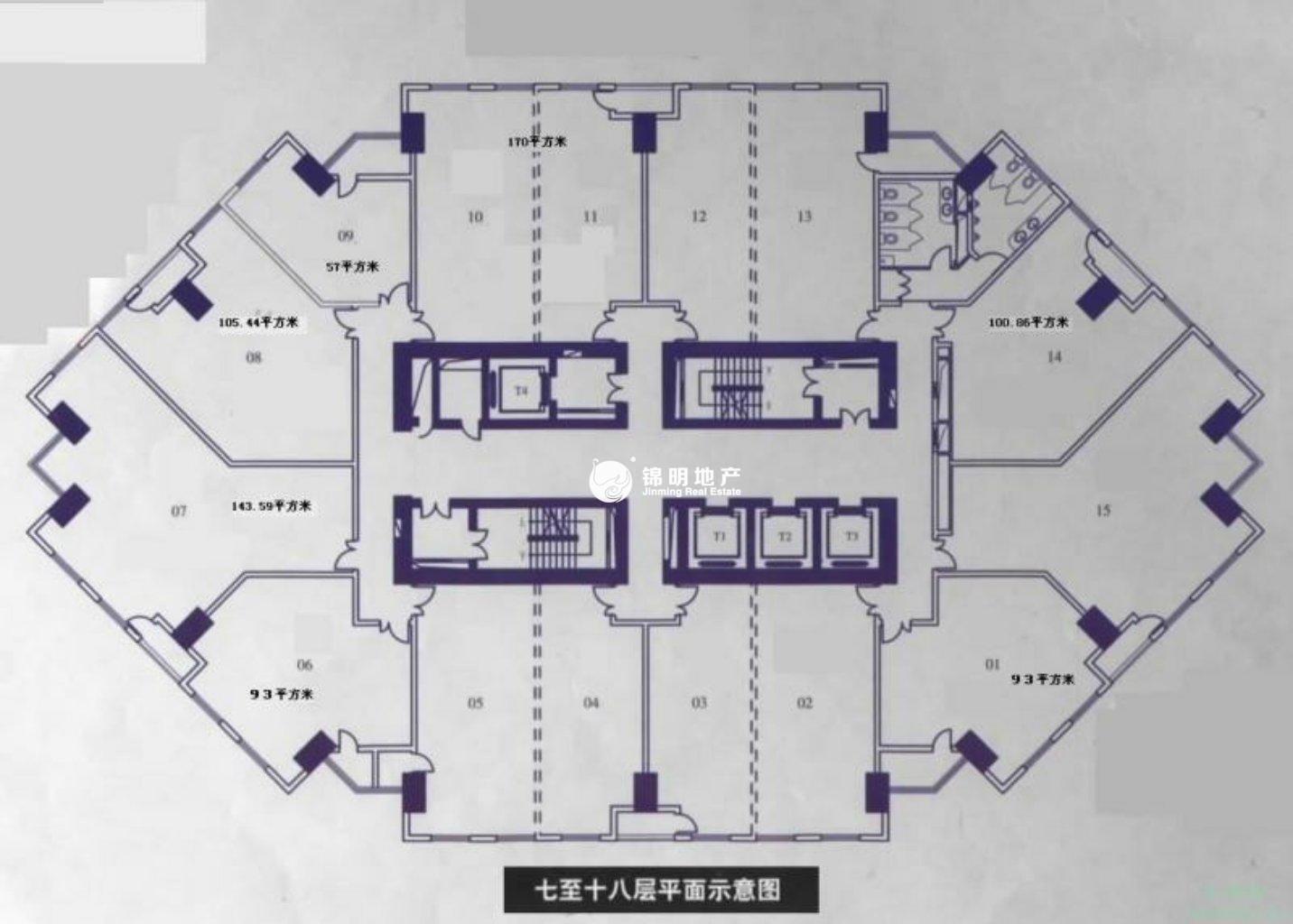 打浦桥致远大厦92平米写字楼出租