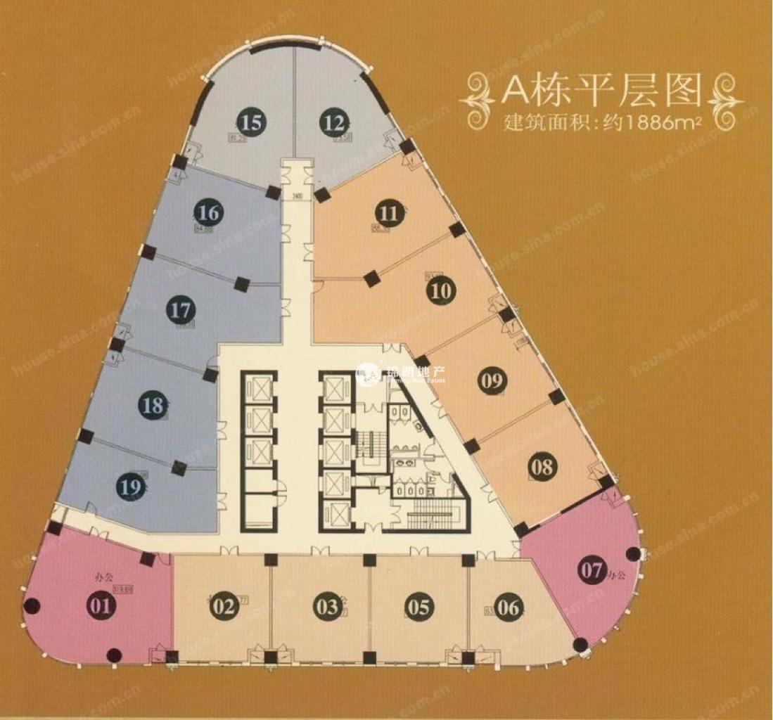 不夜城苏河1号108平米写字楼出租