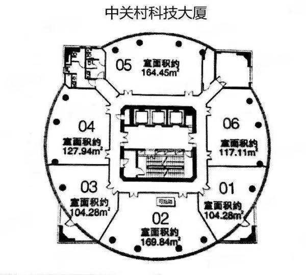曹杨中关村科技大厦170平米写字楼出租