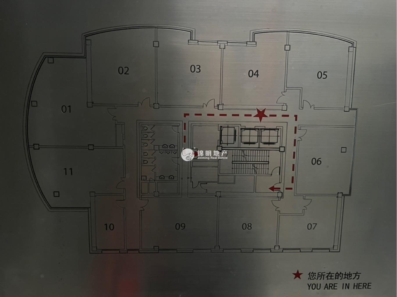 中山公园舜元企业发展大厦91平米写字楼出租