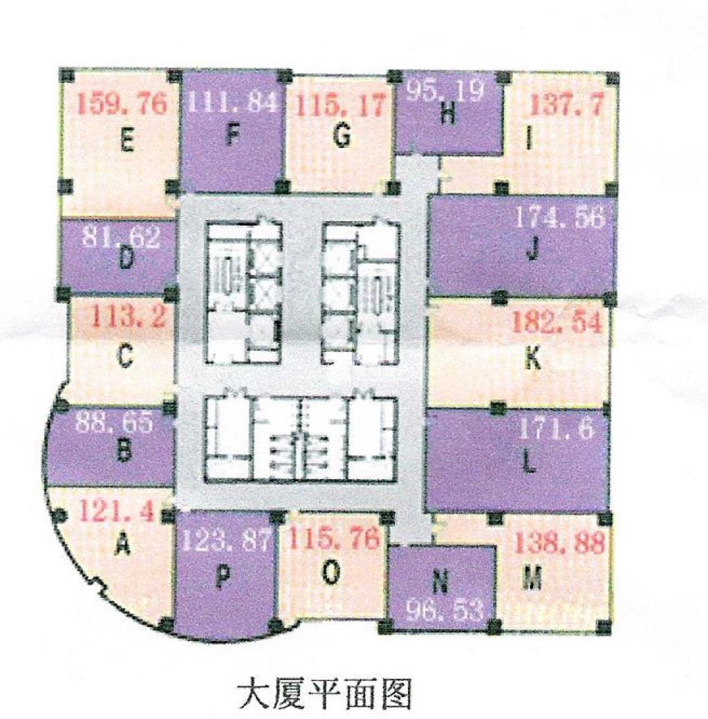 淮海中路恒积大厦170平米写字楼出租