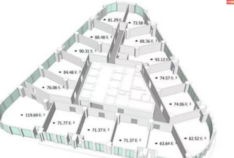 不夜城苏河1号119平米写字楼出租