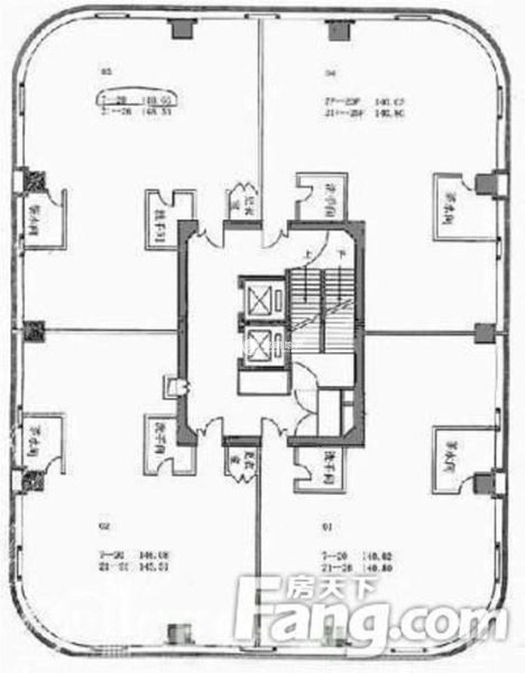 镇宁路裕丰国际大厦286平米写字楼出租