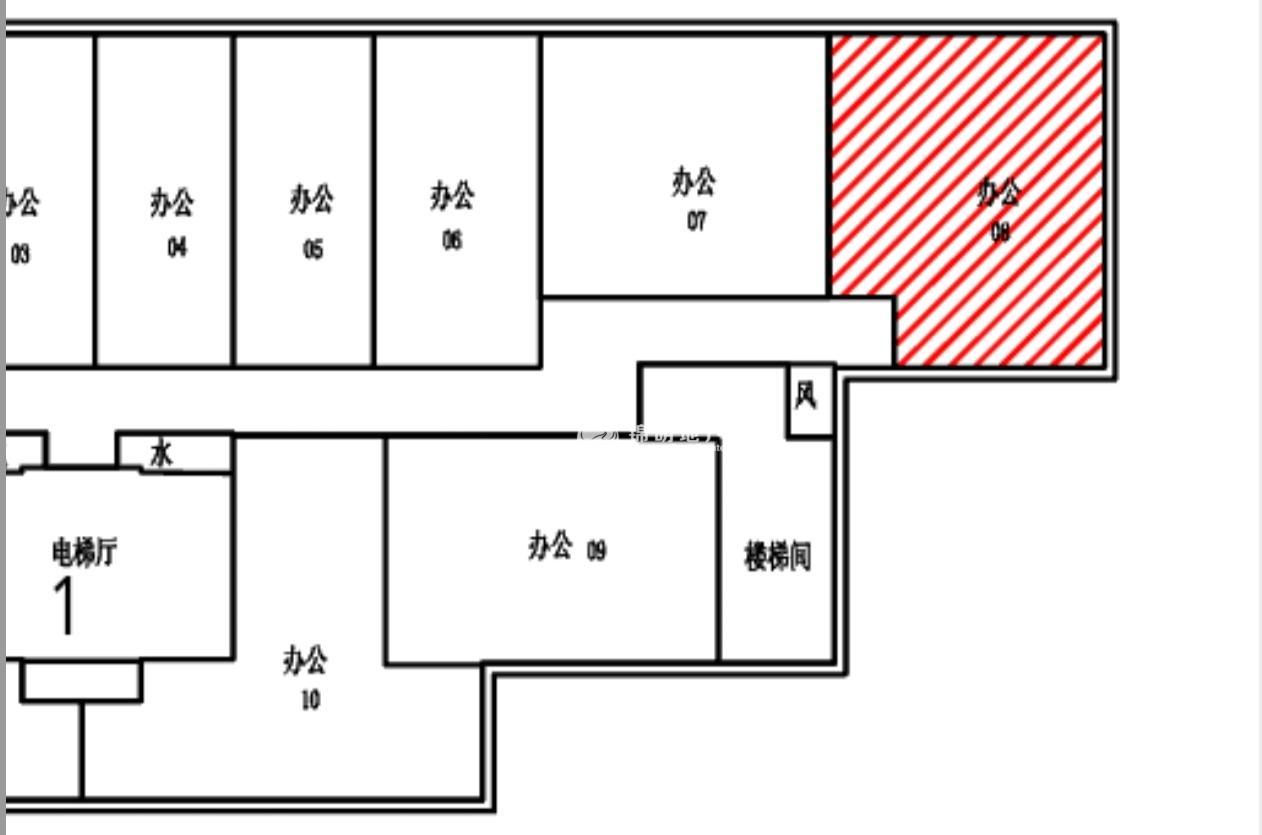 鲁迅公园嘉和国际大厦96平米写字楼出租