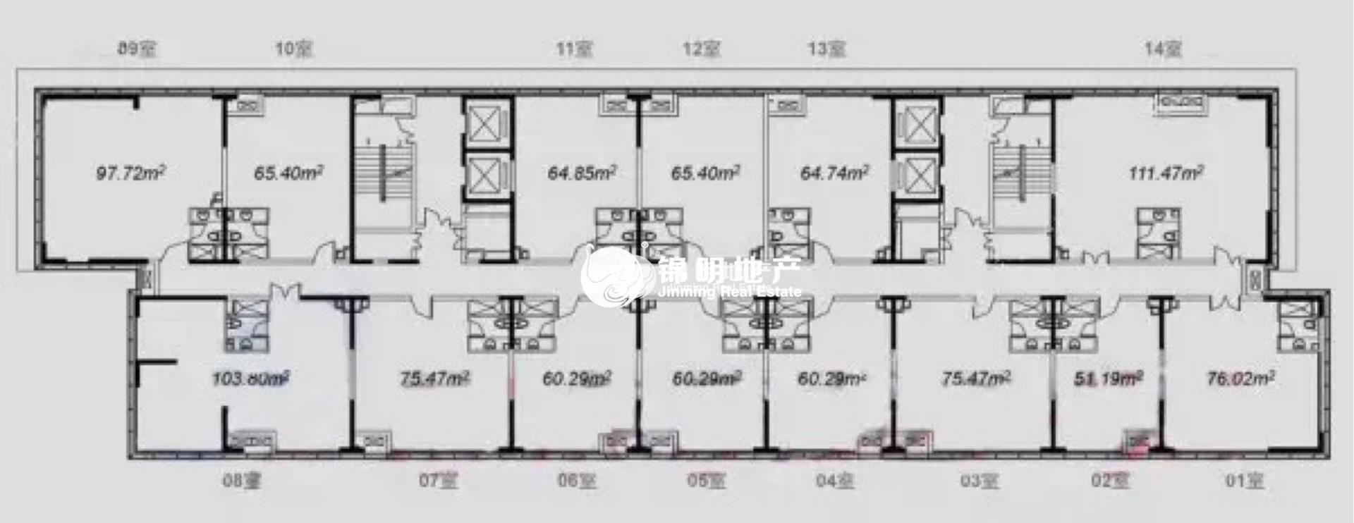 长风北岸长风65平米写字楼出租