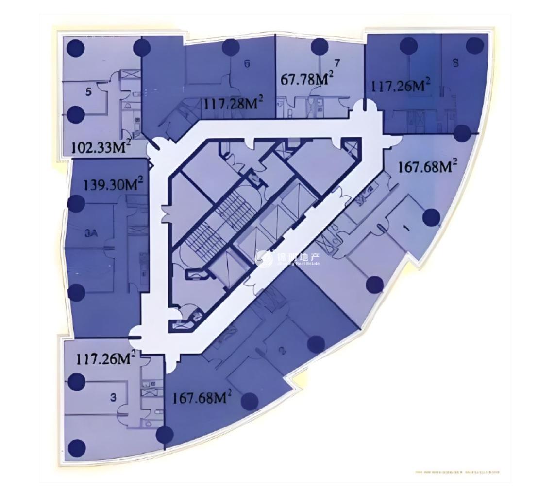 静安寺环球世界大厦117平米写字楼出租