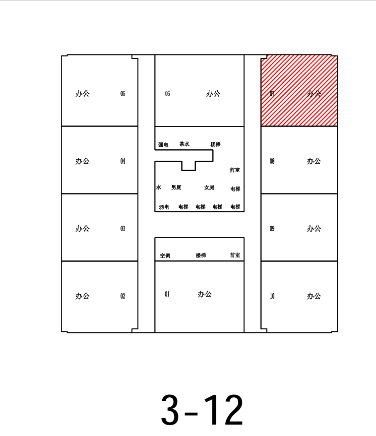 五角场五角丰达商务广场140平米写字楼出租