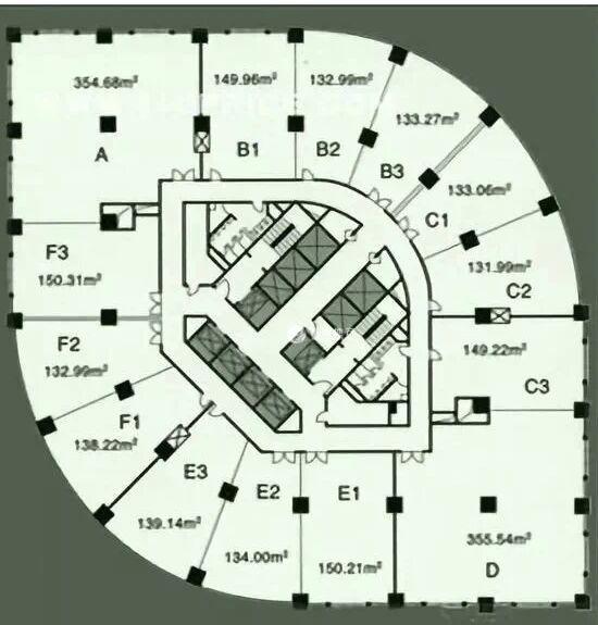 徐家汇均瑶国际广场356平米写字楼出租