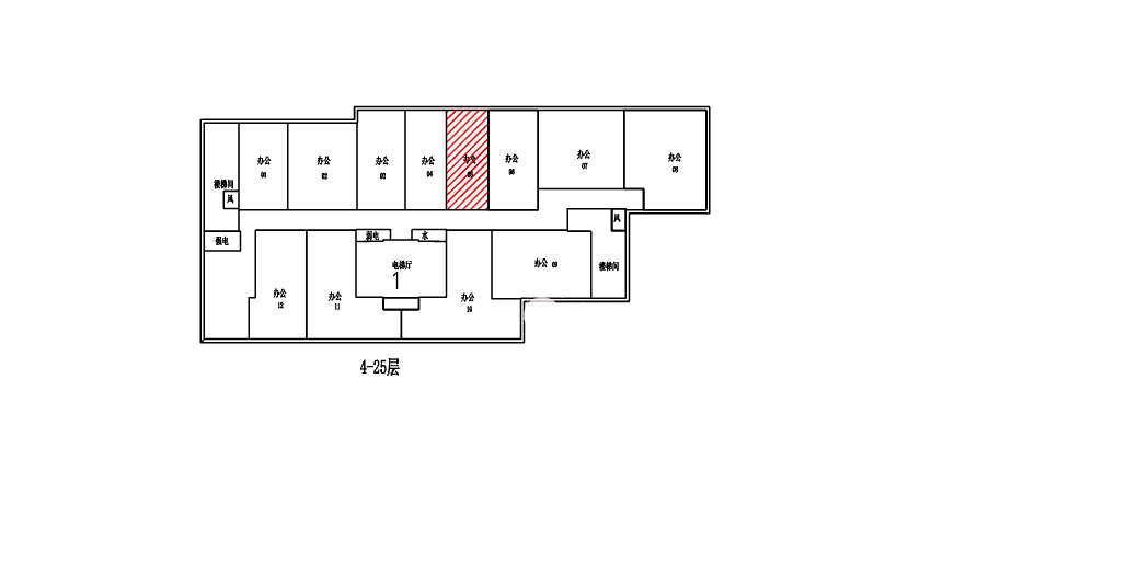 鲁迅公园嘉和国际大厦51平米写字楼出租