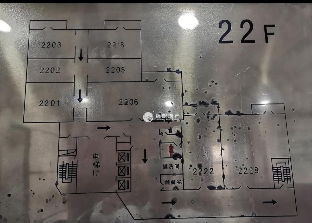 长寿路长久商务中心280平米写字楼出租