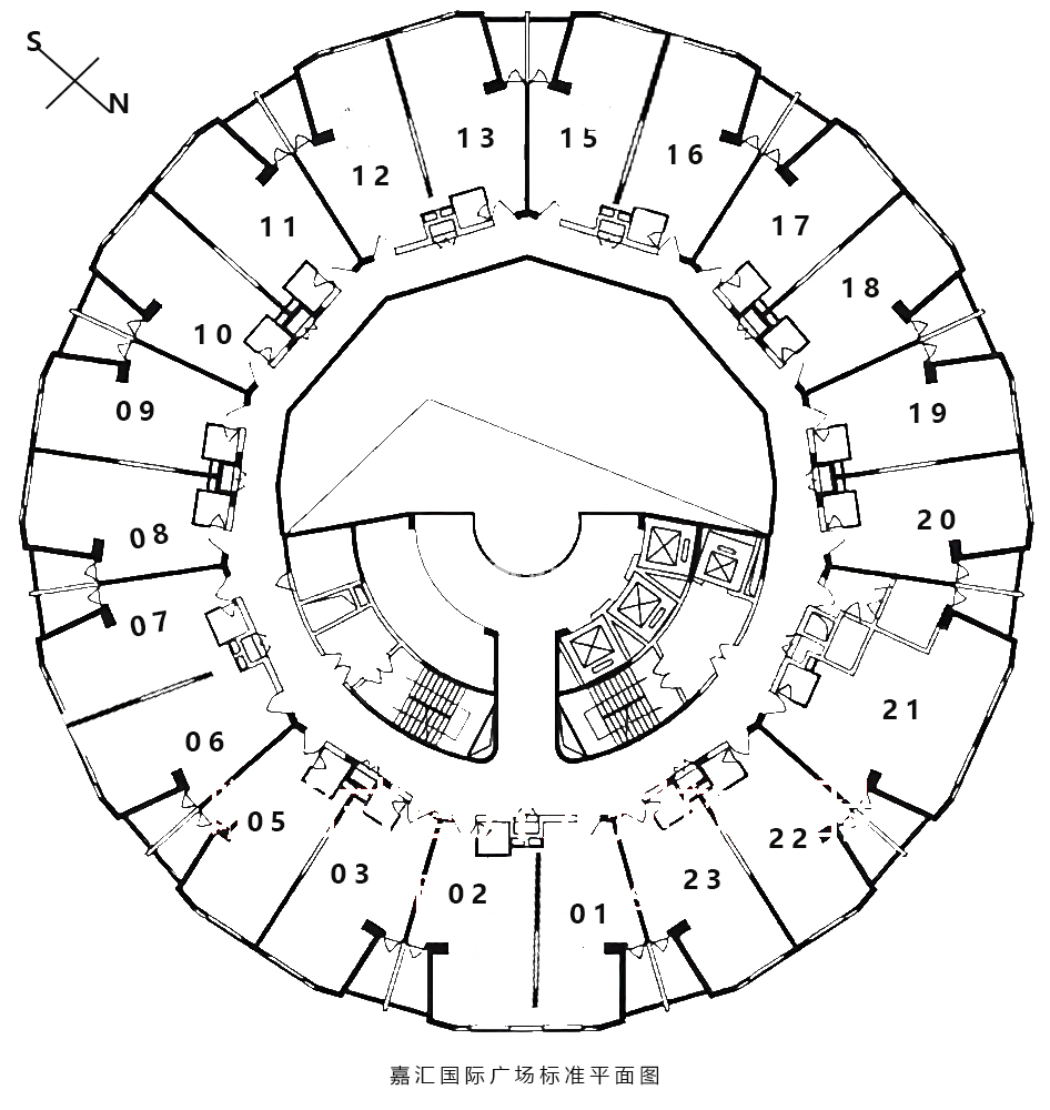 徐家汇嘉汇国际广场63平米写字楼出租