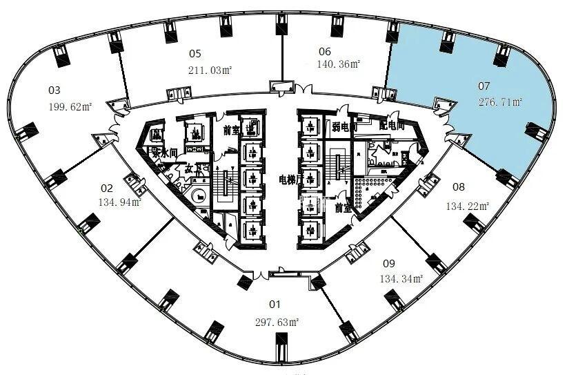 打浦桥中港汇黄浦92平米写字楼出租