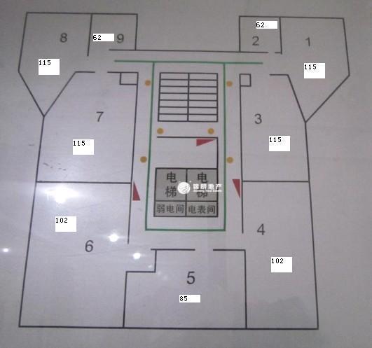 老西门万事利大厦52平米写字楼出租