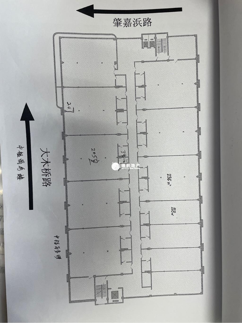 徐家汇中福商务楼236平米写字楼出租