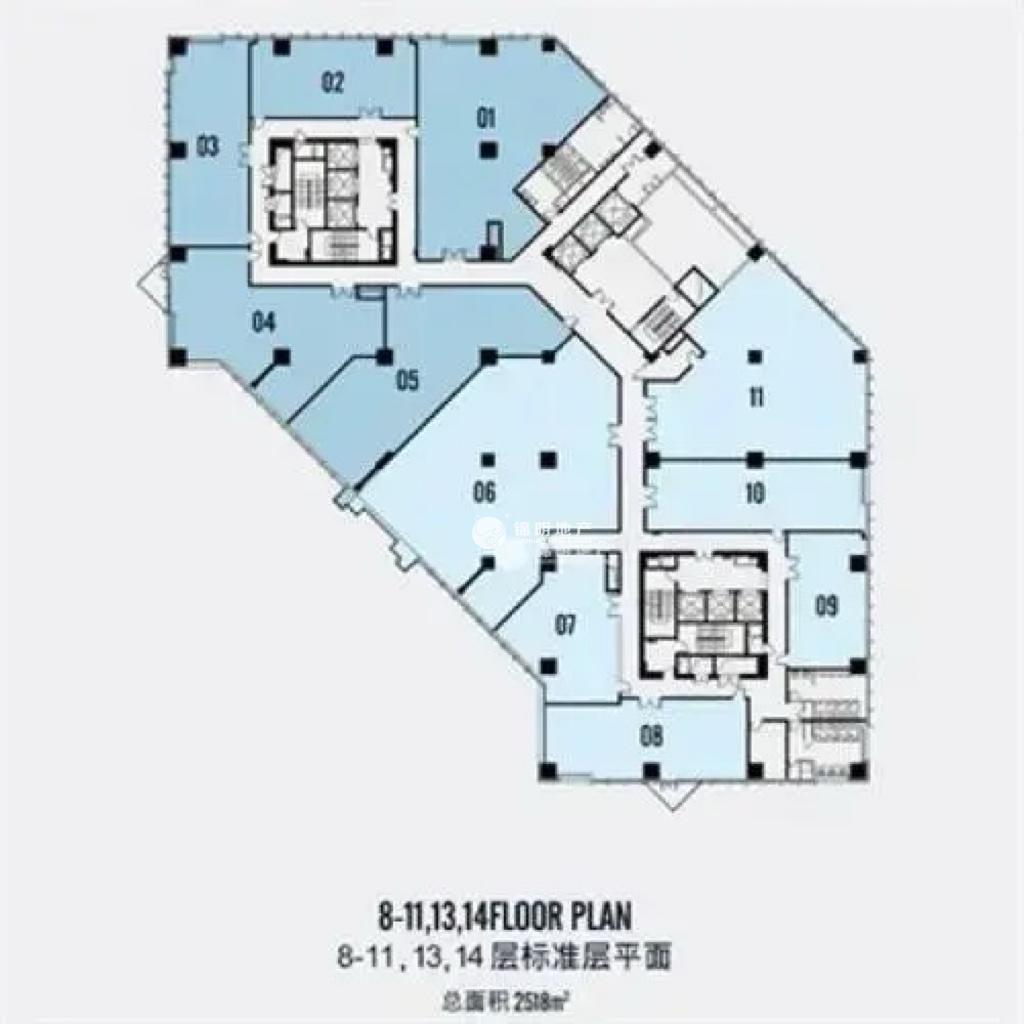 中山公园华宁国际广场120平米写字楼出租