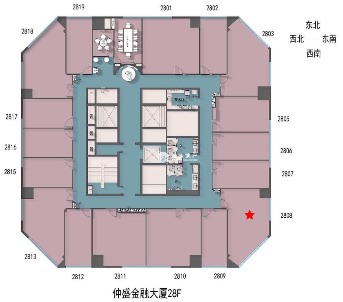 仙霞仲盛金融中心109平米写字楼出租