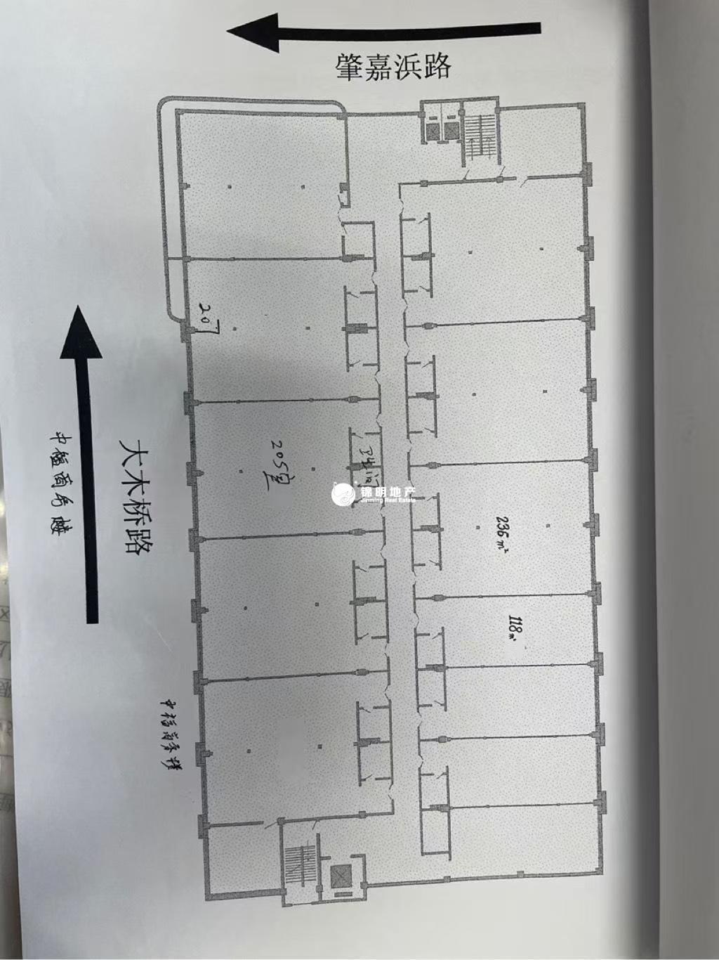 徐家汇中福商务楼118平米写字楼出租