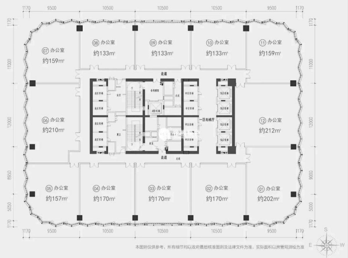 长风金沙商务广场250平米写字楼出租