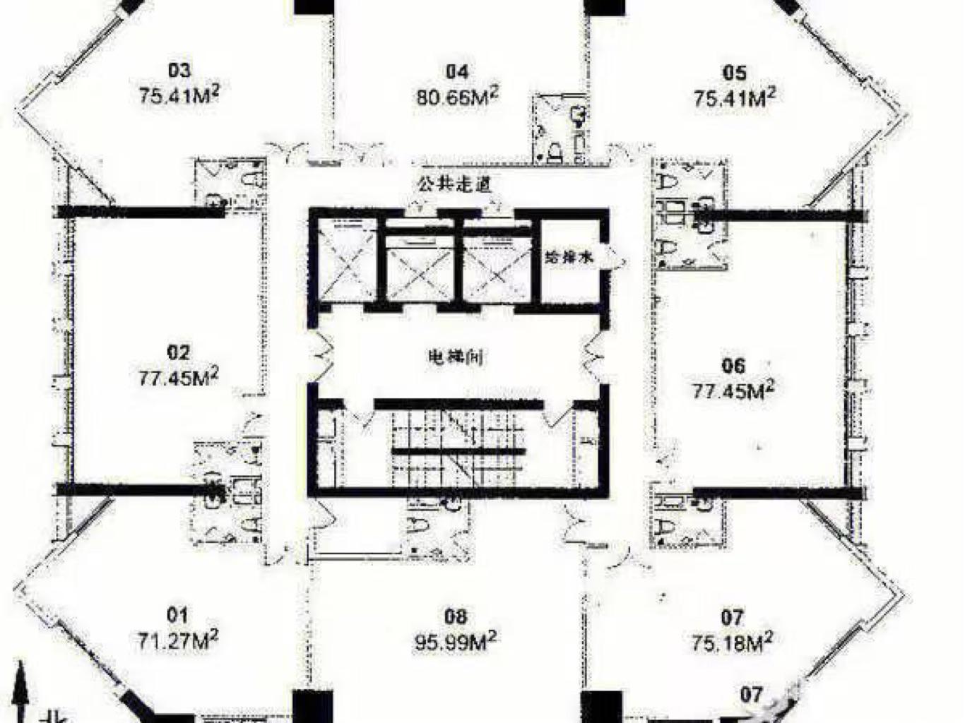 南京西路博鸿大厦75平米写字楼出租