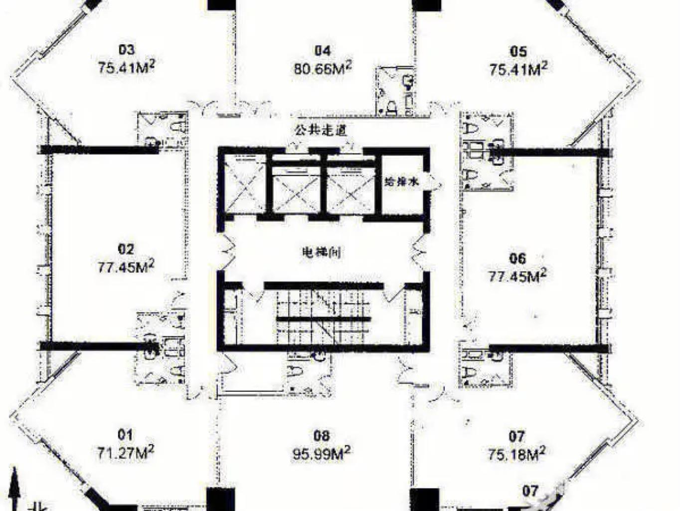 南京西路博鸿大厦80平米写字楼出租
