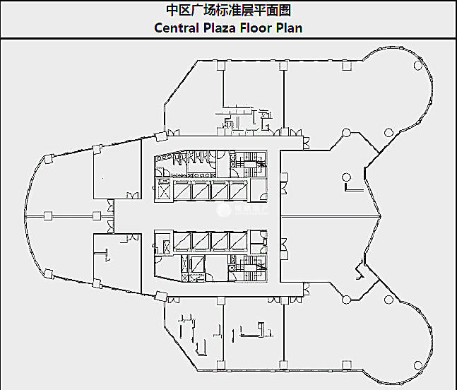 人民广场中区广场600平米写字楼出租