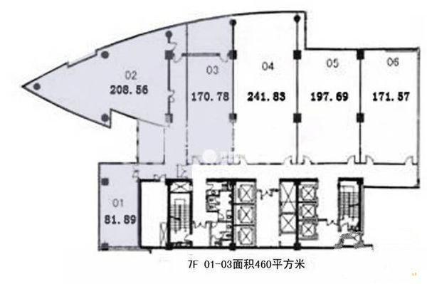 长寿路宝华大厦425平米写字楼出租