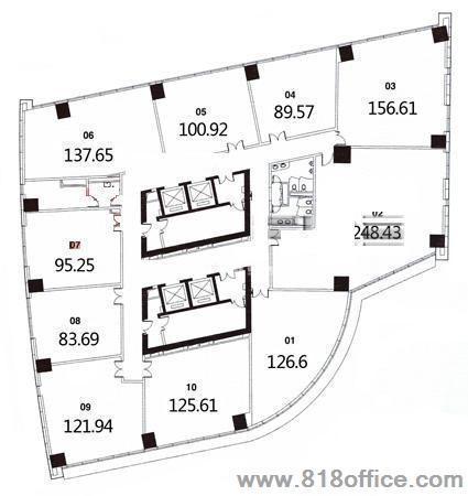 静安寺静安中华大厦140平米写字楼出租