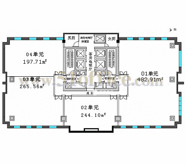 中山公园嘉麒大厦1200平米写字楼出租