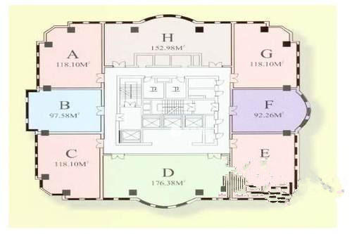 建国西路伊泰利大厦118平米写字楼出租