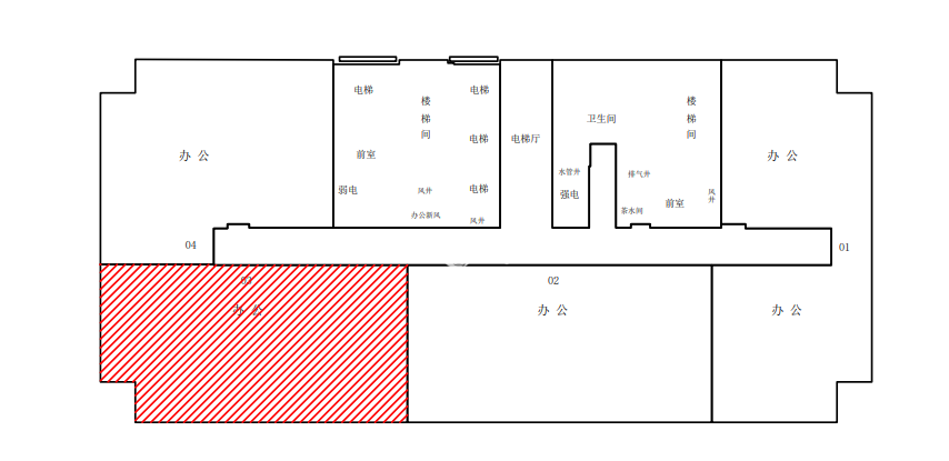 五角场保辉国际大厦200平米写字楼出租