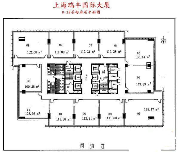 北外滩瑞丰国际大厦224平米写字楼出租