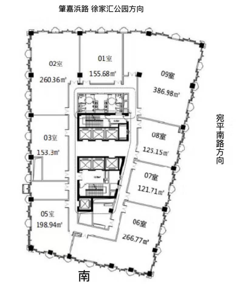 徐家汇永丰国际广场155平米写字楼出租