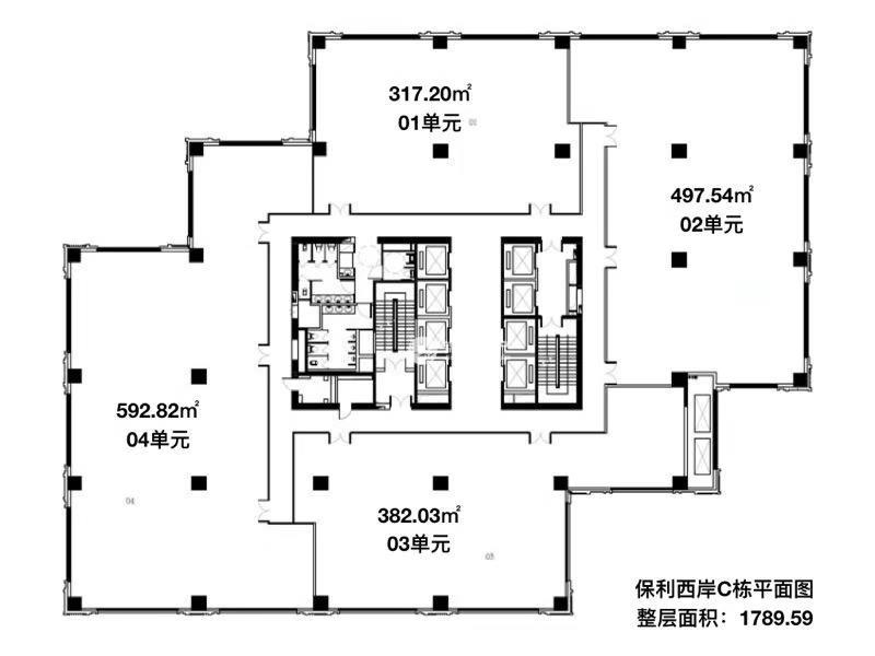 徐家汇保利西岸中心300平米写字楼出租