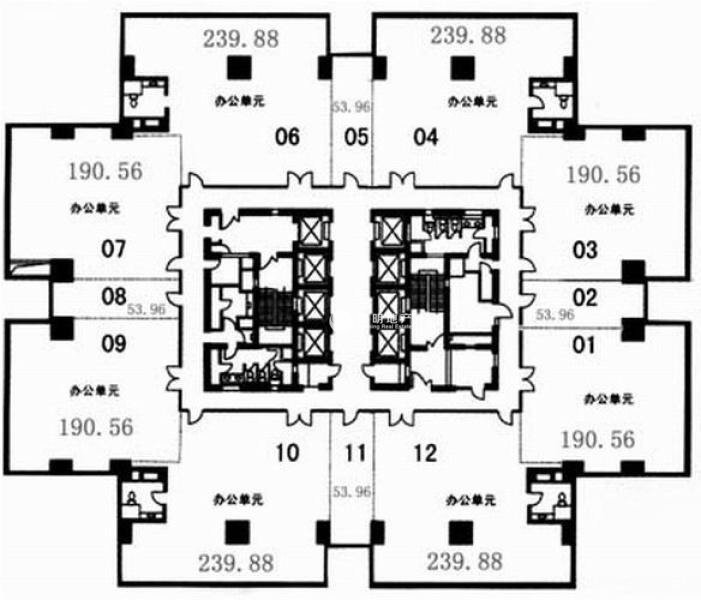 徐家汇圣爱大厦300平米写字楼出租
