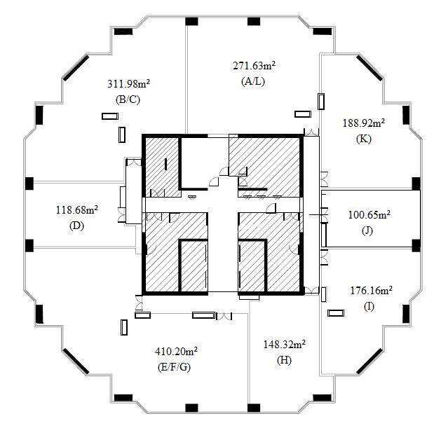 陆家嘴华润时代大厦560平米写字楼出租