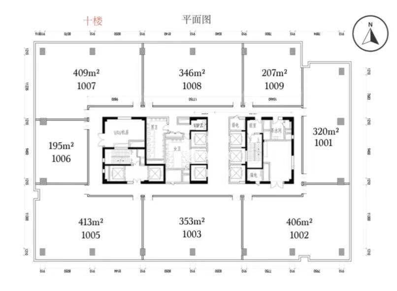 长风浙铁绿城长风企业中心409平米写字楼出租